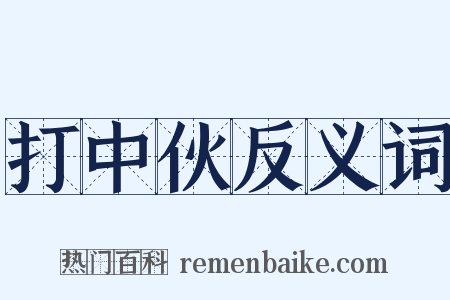 打中伙反义词是什么意思的图片